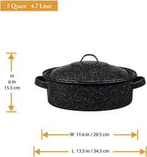 Load image into Gallery viewer, Granite Ware 5Qt Covered Casserole Black
