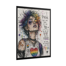 Load image into Gallery viewer, "You Are Exactly Enough" Pride Wall Art | Rainbow Heart Tank Top Poster
