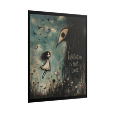 Load image into Gallery viewer, Rolled Poster — 'Infatuation Is Not Love' Gothic Art Print
