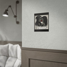 Load image into Gallery viewer, Rolled Poster — Gothic Skeleton Couple Art Print with 'Even after decay, your heart will still find mine'
