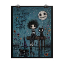 Load image into Gallery viewer, Life Isn’t About Finding Yourself It’s About Creating Yourself Rolled Poster — Gothic Inspirational Fantasy Wall Art
