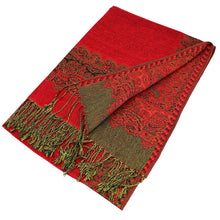 Load image into Gallery viewer, Border Pashmina Scarf Shawl 003
