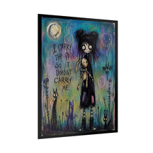 Load image into Gallery viewer, I Carry the Pain So It Doesn’t Carry Me Rolled Poster — Gothic Emotional Fantasy Wall Art
