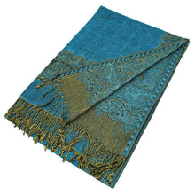 Load image into Gallery viewer, Border Pashmina Scarf Shawl 003
