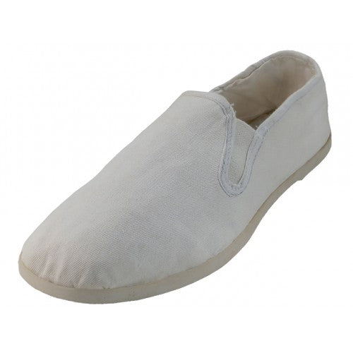 Wholesale Men's Cotton Upper Kung Fu Shoes (*White Color)