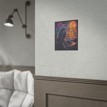 Load image into Gallery viewer, "Believe Them The First Time" Wall Art | Gothic Raven Landscape Print
