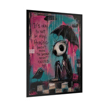 Load image into Gallery viewer, Rolled Poster — Gothic Cute 'It's Okay to Not Be Okay' Art Print
