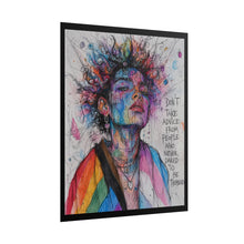 Load image into Gallery viewer, "Never Dared To Be Themselves" Pride Wall Art | Colorful Curly Hair Poster
