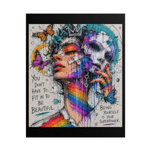 Load image into Gallery viewer, "Being Yourself Is Your Superpower" Pride Wall Art | LGBTQ+ Identity Print
