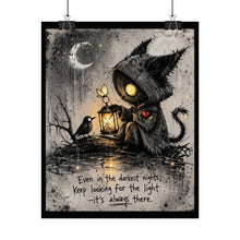 Load image into Gallery viewer, Rolled Poster — "Keep Looking for the Light" Gothic Lantern Art Print
