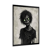Load image into Gallery viewer, Horror Zombie Poster – Glowing-Eyed Skeleton Art Print (Rolled Poster)
