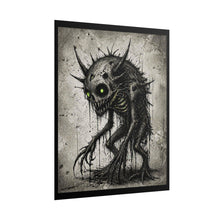 Load image into Gallery viewer, Horror Creature Poster — Dark Monster Art Print with Glowing Green Eyes
