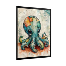Load image into Gallery viewer, Whimsical Stitched Octopus Poster - Cute Patchwork Sea Creature Wall Decor
