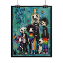 Load image into Gallery viewer, Emo Empowerment Pride Art Print - "Be Your Own Kind Of Beautiful"

