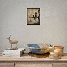 Load image into Gallery viewer, Rolled Poster — 'Keep Holding On to the Little Things' Vintage Boy &amp; Cat Wall Art
