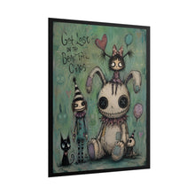 Load image into Gallery viewer, Get Lost in Beautiful Chaos Rolled Poster — Gothic Whimsical Bunny Fantasy Wall Art
