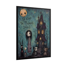 Load image into Gallery viewer, Be Kind to the Strange Souls Rolled Poster — Gothic Whimsical Haunted Fantasy Wall Art
