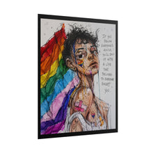 Load image into Gallery viewer, "Version of Success" Pride Wall Art | Fine Line Sketch Rainbow Blindfold Poster
