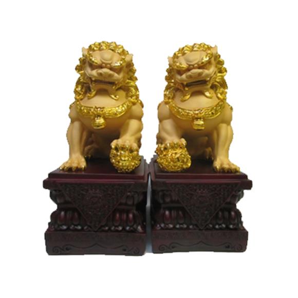 GOLD FU DOG PAIR