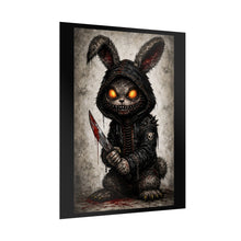 Load image into Gallery viewer, Creepy Bunny Killer Poster — Dark Horror Rolled Art Print
