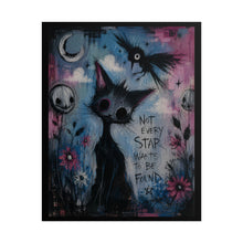 Load image into Gallery viewer, Not Every Star Wants to Be Found Rolled Poster — Gothic Whimsical Cat Fantasy Wall Art
