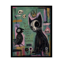 Load image into Gallery viewer, Rolled Poster — Gothic Cat &amp; Crow Art Print ("The Right Person Feels Like Home Not A Battlefield")
