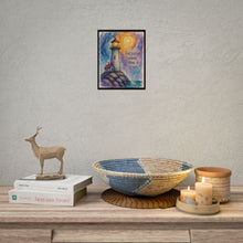 Load image into Gallery viewer, Lighthouse Inspirational Poster — "For Every Shadow, There Is Light" Rolled Art Print
