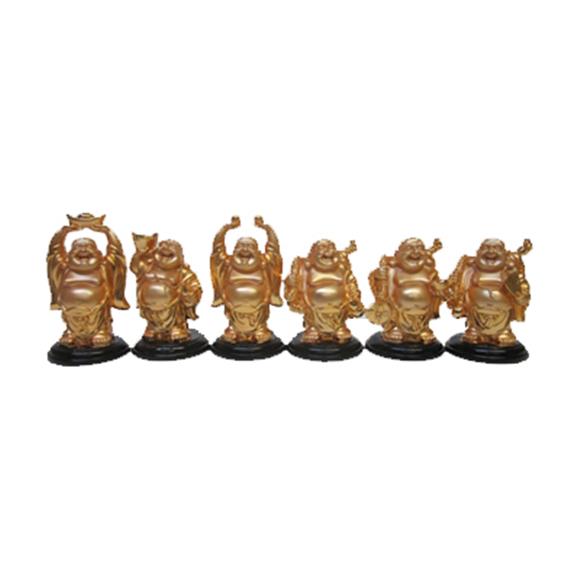6PC GOLD BUDDHA SET