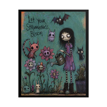 Load image into Gallery viewer, Let Your Strangeness Bloom Poster — Goth Cute Rolled Art Print
