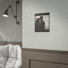 Load image into Gallery viewer, Gothic Skeleton Bride &amp; Groom Poster — "Death Cannot Stop Us, For Our Love Is Eternal"
