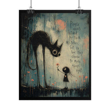Load image into Gallery viewer, Rolled Poster — Whimsical Dark Art Print with Inspirational Quote
