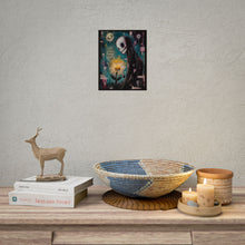 Load image into Gallery viewer, Rolled Poster — Gothic Cute Skull Art Print “For Every Shadow There Is Light”
