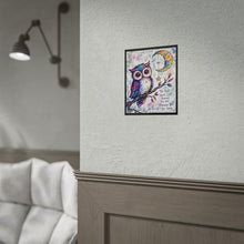 Load image into Gallery viewer, Inspirational Owl Night Poster – "The Night Won't Last Forever" Rolled Art Print
