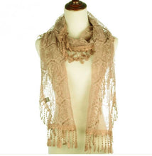 Load image into Gallery viewer, Fashion Lace Tassel Sheer Oblong Lightweight Scarf
