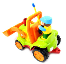 Load image into Gallery viewer, 4&quot; Cartoon RC Construction Truck Remote Control Toy For Toddlers (Green)
