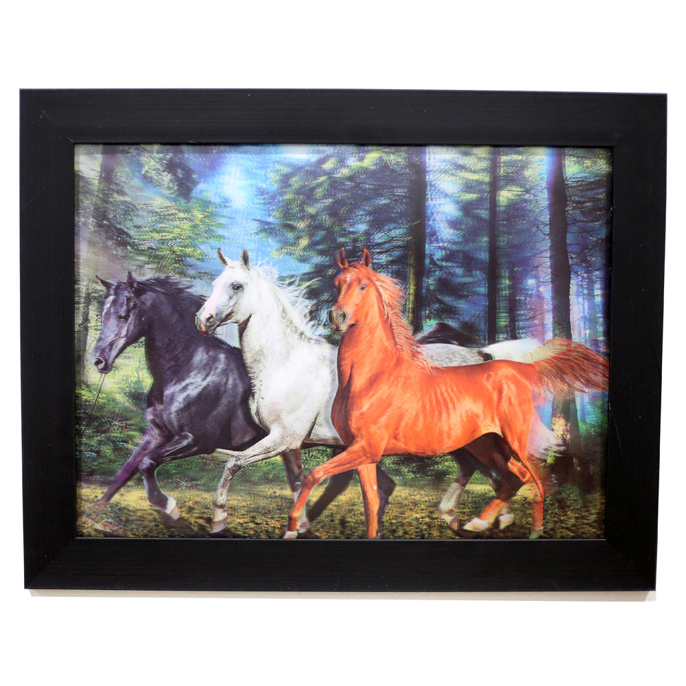 Black/white/orange Horse 3D Picture 14x18  (MINIMUM OF 4)