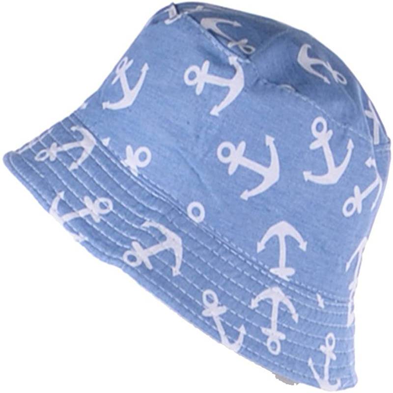 Reversible Printed Bucket hat - lightblue