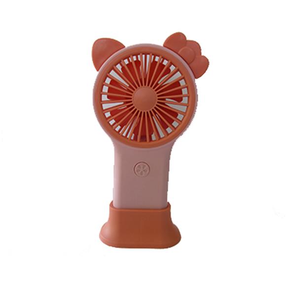 RECHARGEABLE KITTY FAN W/BASE PINK