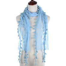 Load image into Gallery viewer, Fashion Lace Tassel Sheer Oblong Lightweight Scarf
