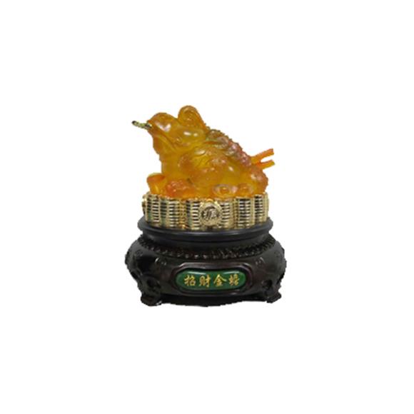 IMITATED LIULI MONEY TOAD ON ROTATING BASE