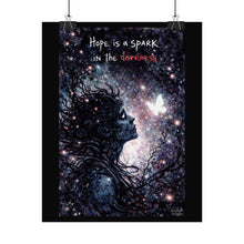 Load image into Gallery viewer, Hope Is a Spark Poster — Inspirational Galaxy Art Print
