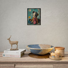 Load image into Gallery viewer, Teddy Bear Art Poster – 'Life Will Knock You Down' Inspirational Rolled Print
