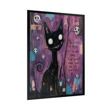 Load image into Gallery viewer, The World Is Ugly but So Are Stars That Doesn’t Make Them Any Less Beautiful Rolled Poster — Gothic Whimsical Cat Fantasy Wall Art
