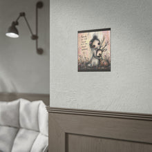 Load image into Gallery viewer, Rolled Poster — "Focus on the Good and the Good Grows" Cute Girl &amp; Deer Nursery Art Print
