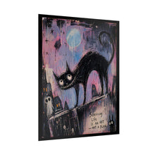 Load image into Gallery viewer, Surviving Life Cat Art Poster — Whimsical Gothic Rolled Wall Art

