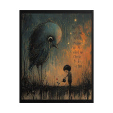 Load image into Gallery viewer, Rolled Poster — Whimsical Night Garden Art Print with Quote: "We Are Not Our Worst Mistakes"
