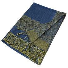 Load image into Gallery viewer, Border Pashmina Scarf Shawl 003
