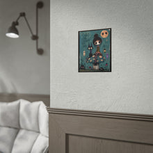 Load image into Gallery viewer, Rolled Poster — Whimsical Girl &amp; Cat Art Print "Collect Little Moments, Not Things"

