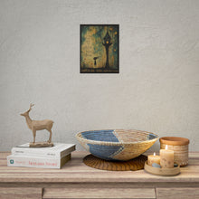 Load image into Gallery viewer, Rolled Poster — Whimsical Treehouse Art Print with Quote “You Looked Like Home and I Mistook the Feeling for Forever”

