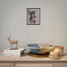 Load image into Gallery viewer, Hummingbird Inspirational Art Poster — "You are allowed to be both a masterpiece and a work in progress"
